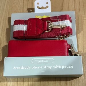 Heyday Red Crossbody Phone Strap with Pouch